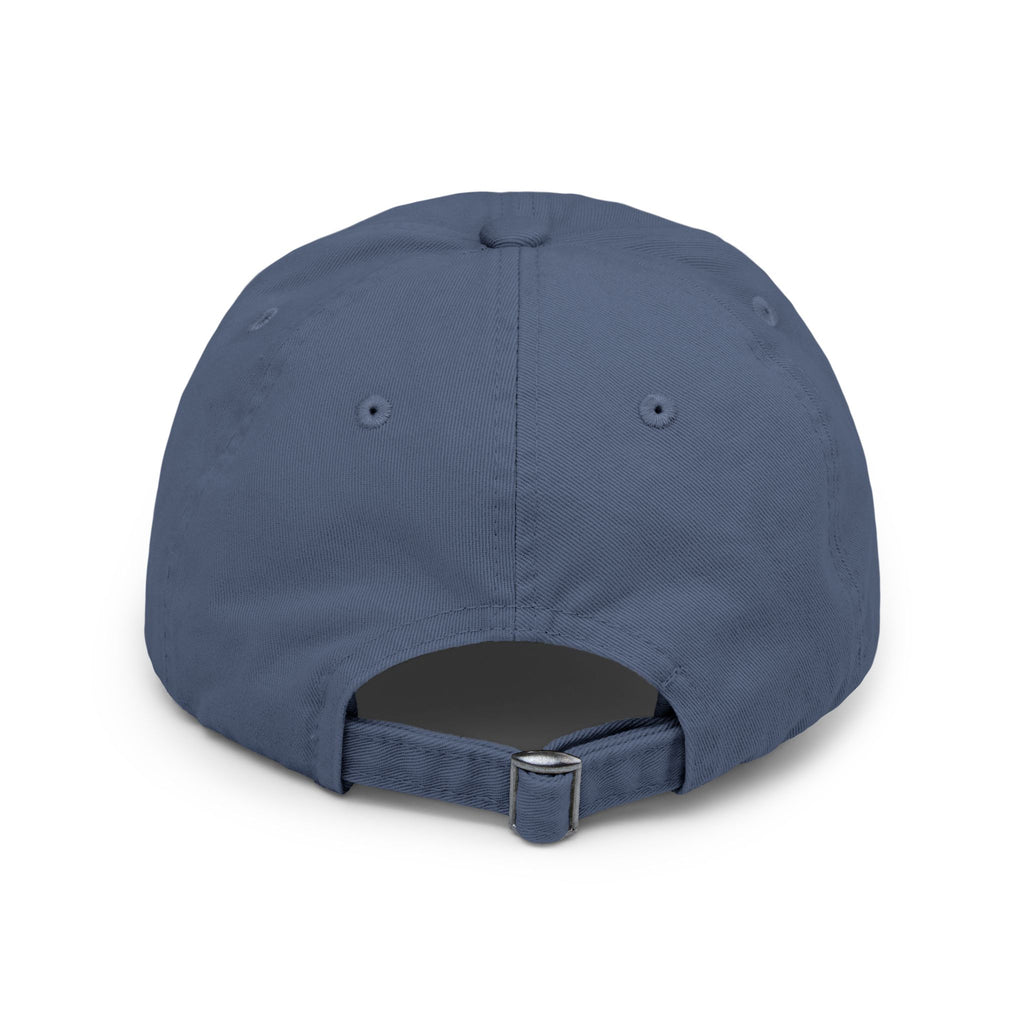 Mountain Forest Globe Cap | Distressed Hat, Nature Scenic Embroidery