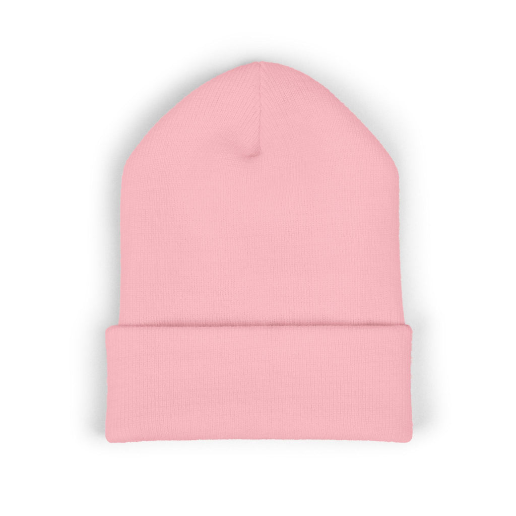 Blue Smiley Face Embroidered Beanie | Cuffed Beanie