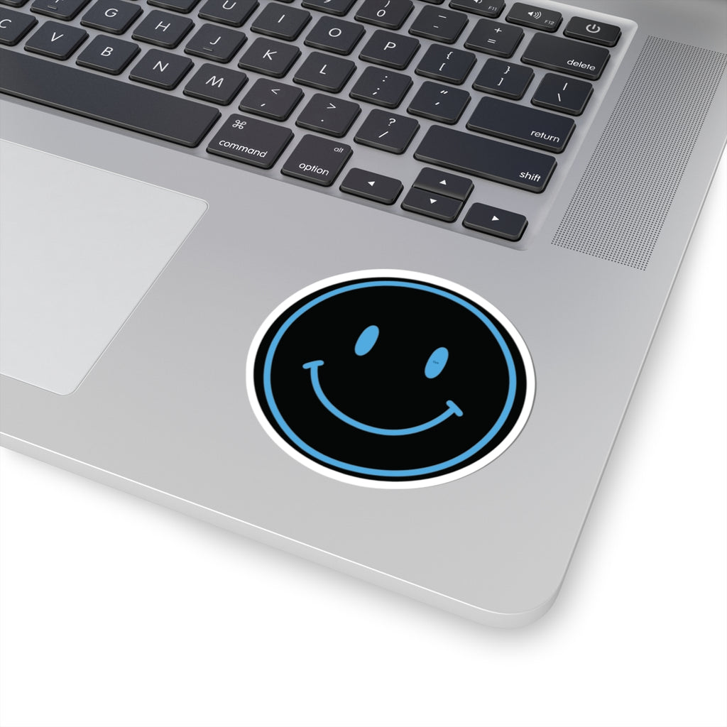 Blue Smiley Face Sticker | Kiss-Cut Sticker