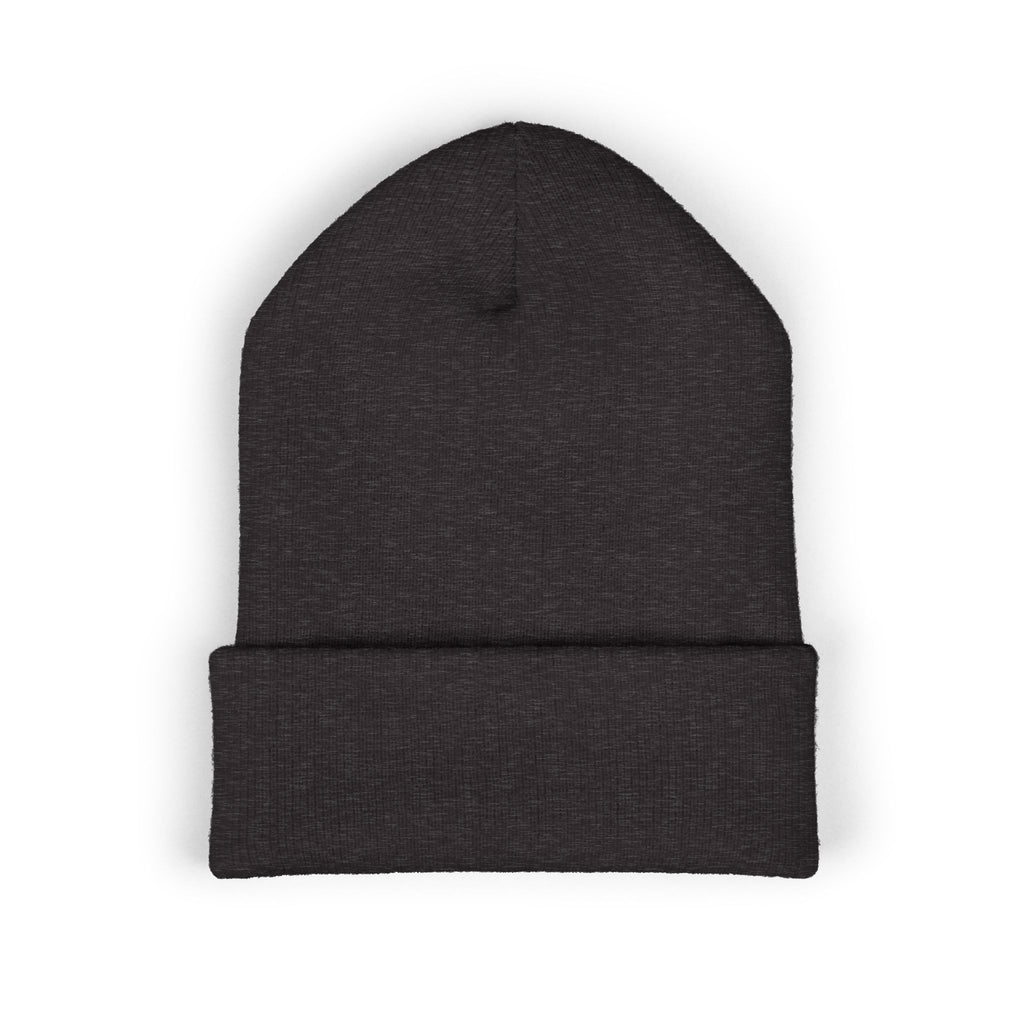Blue Smiley Face Embroidered Beanie | Cuffed Beanie