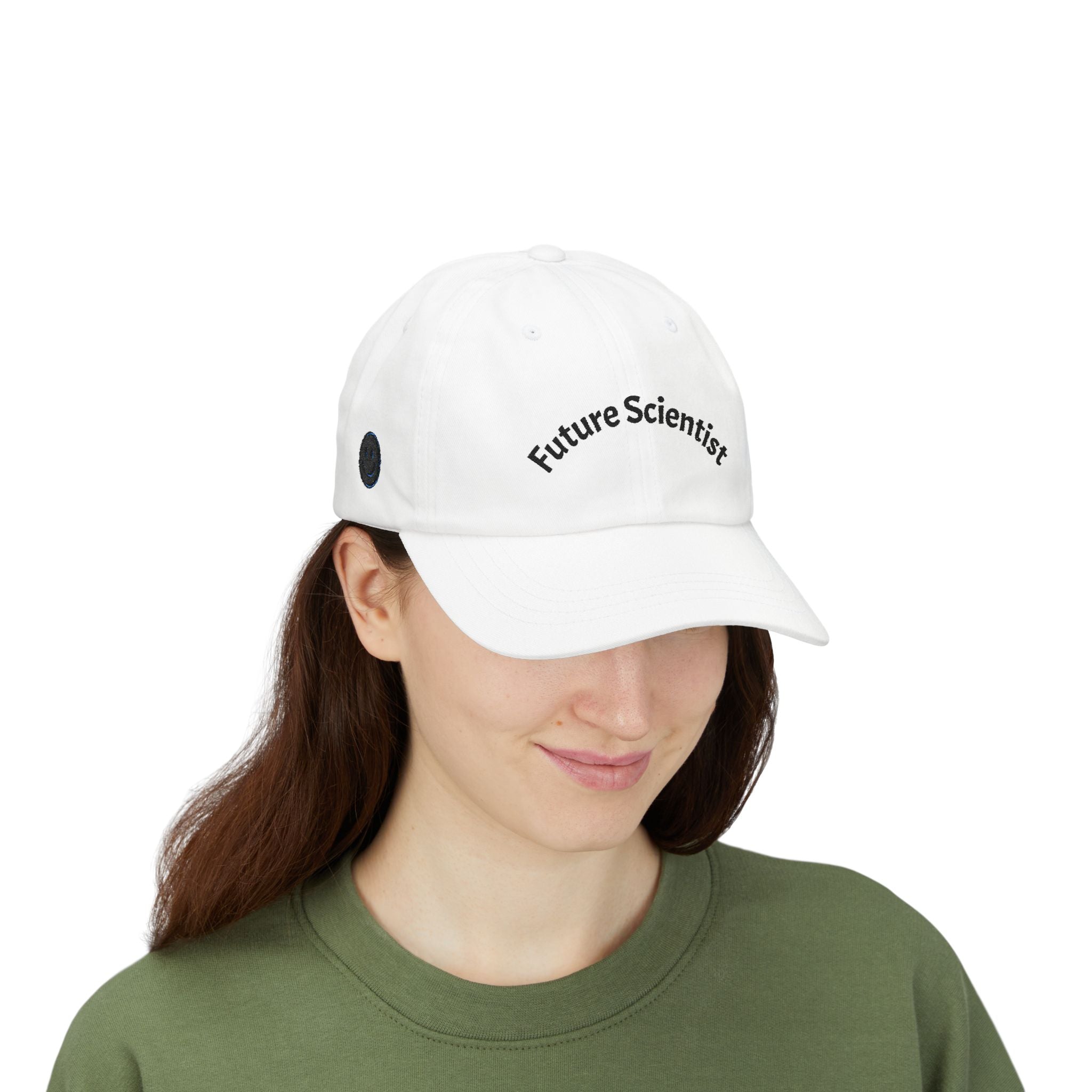 Future Scientist Dad Cap | Embroidered White Baseball Hat