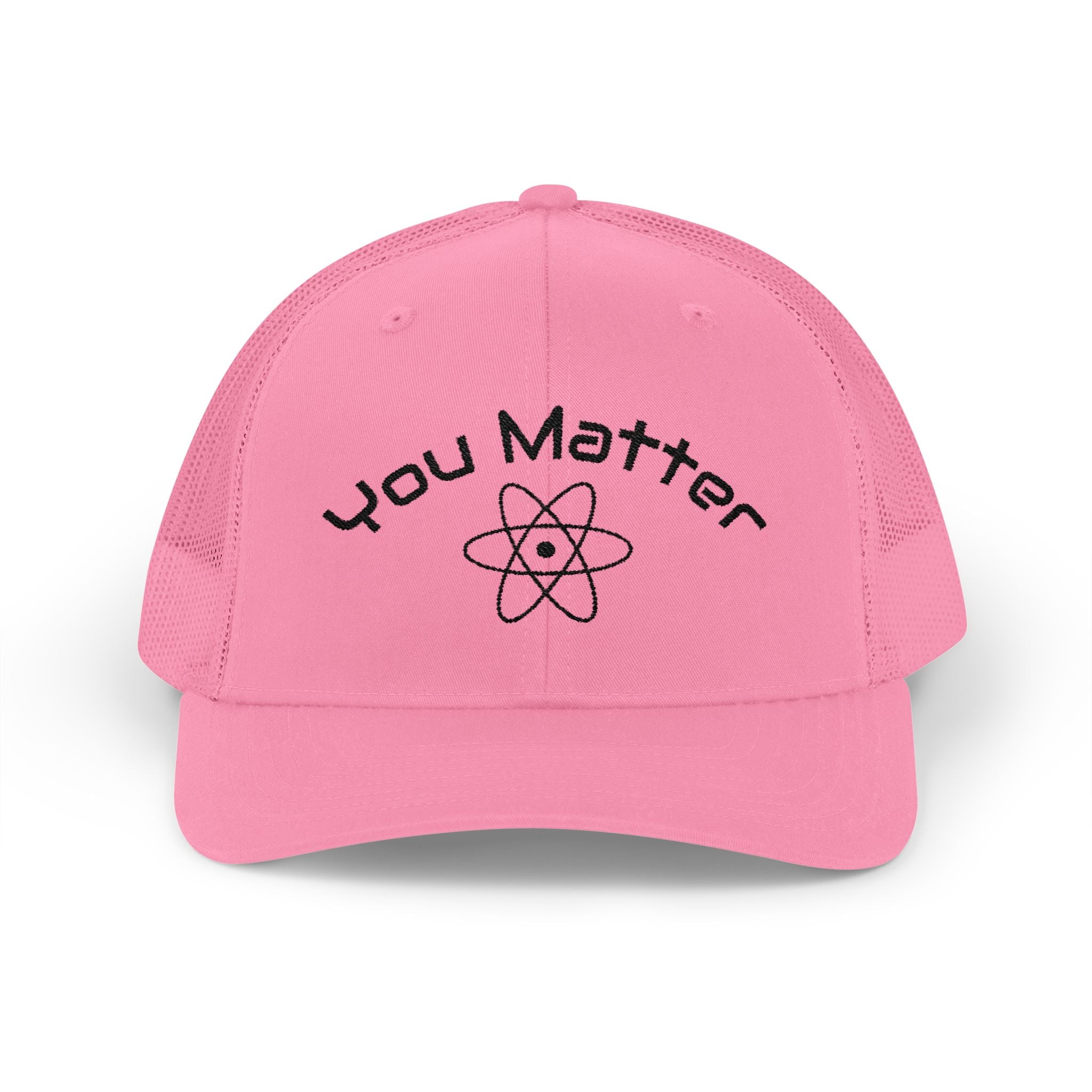 You Matter atom design Snapback Cap | science logo trucker hat