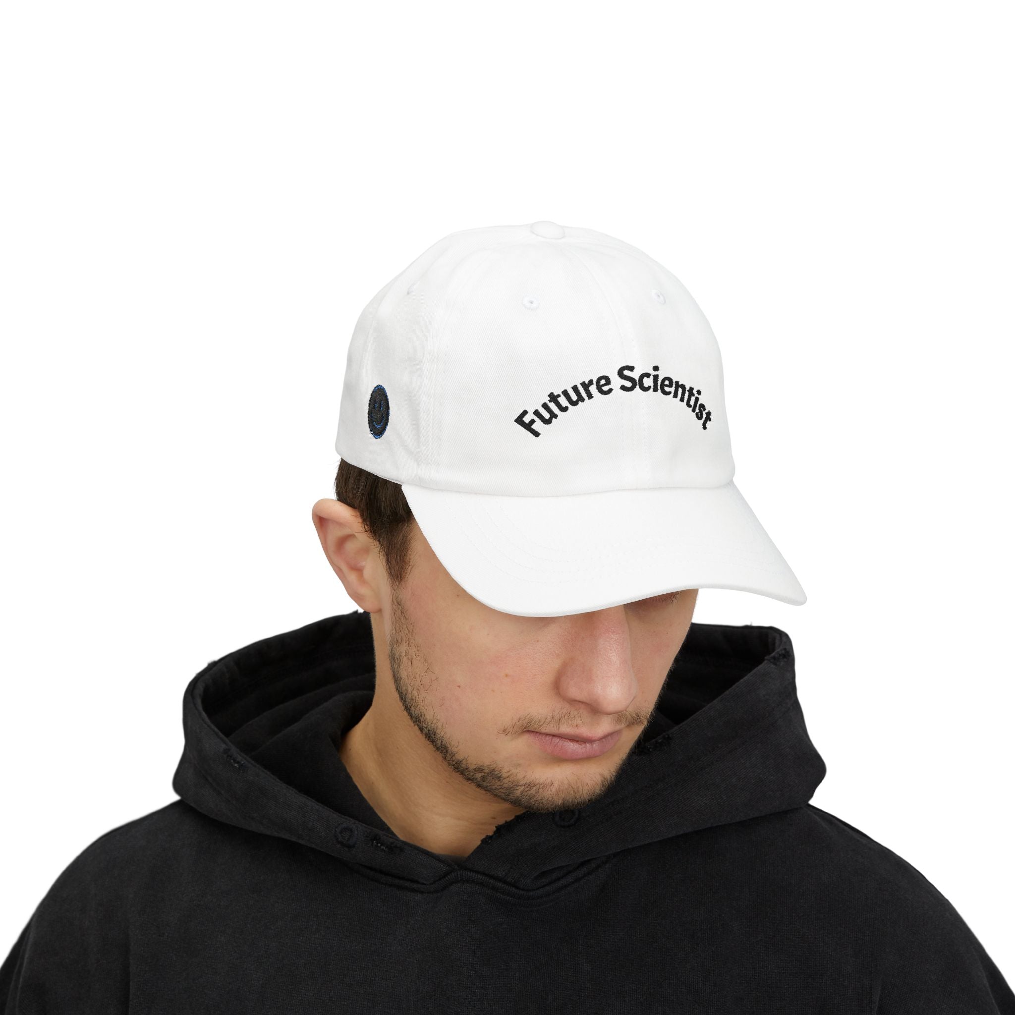 Future Scientist Dad Cap | Embroidered White Baseball Hat