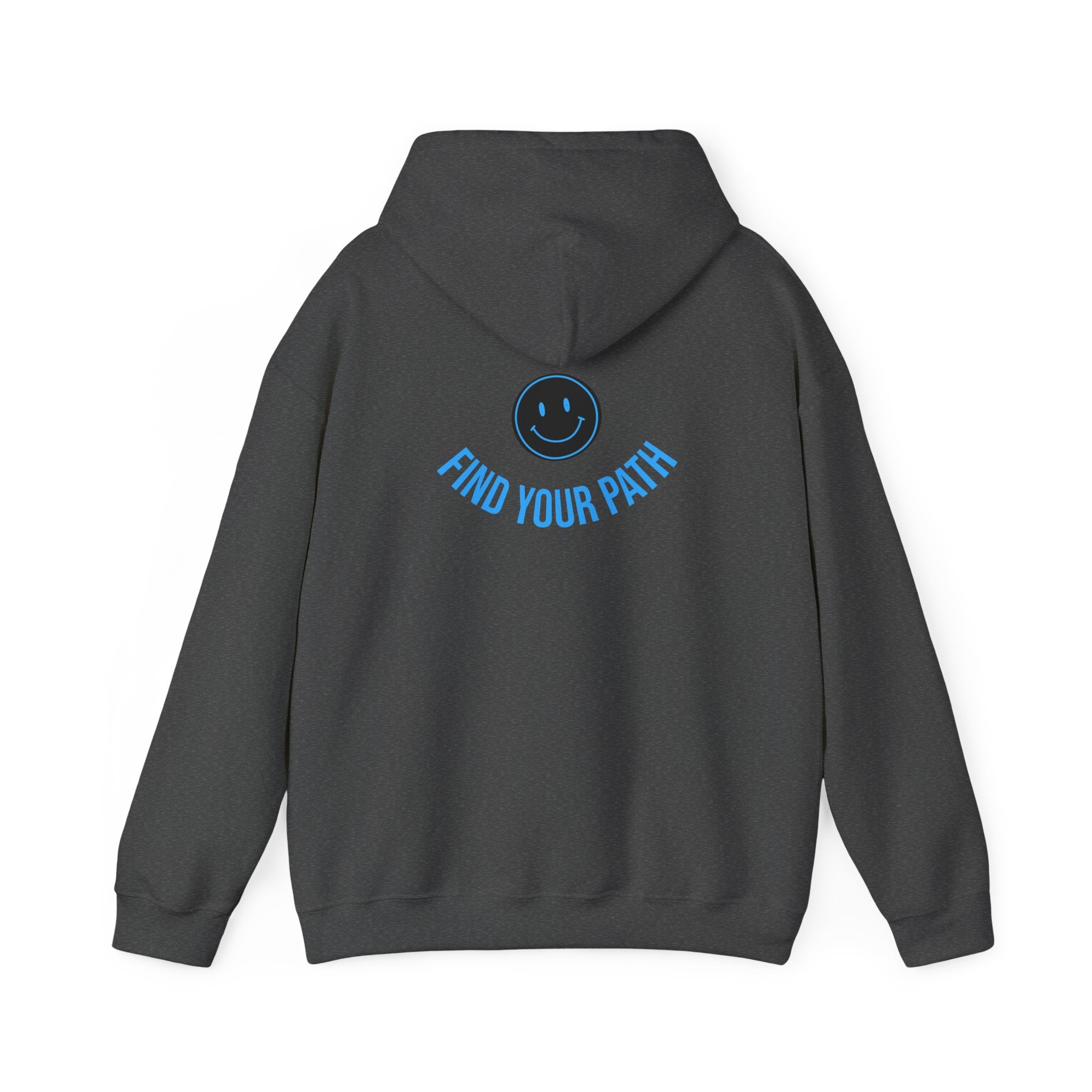 Explore Learn Protect hoodie | Mountain Nature Badge, Find Your Path back print