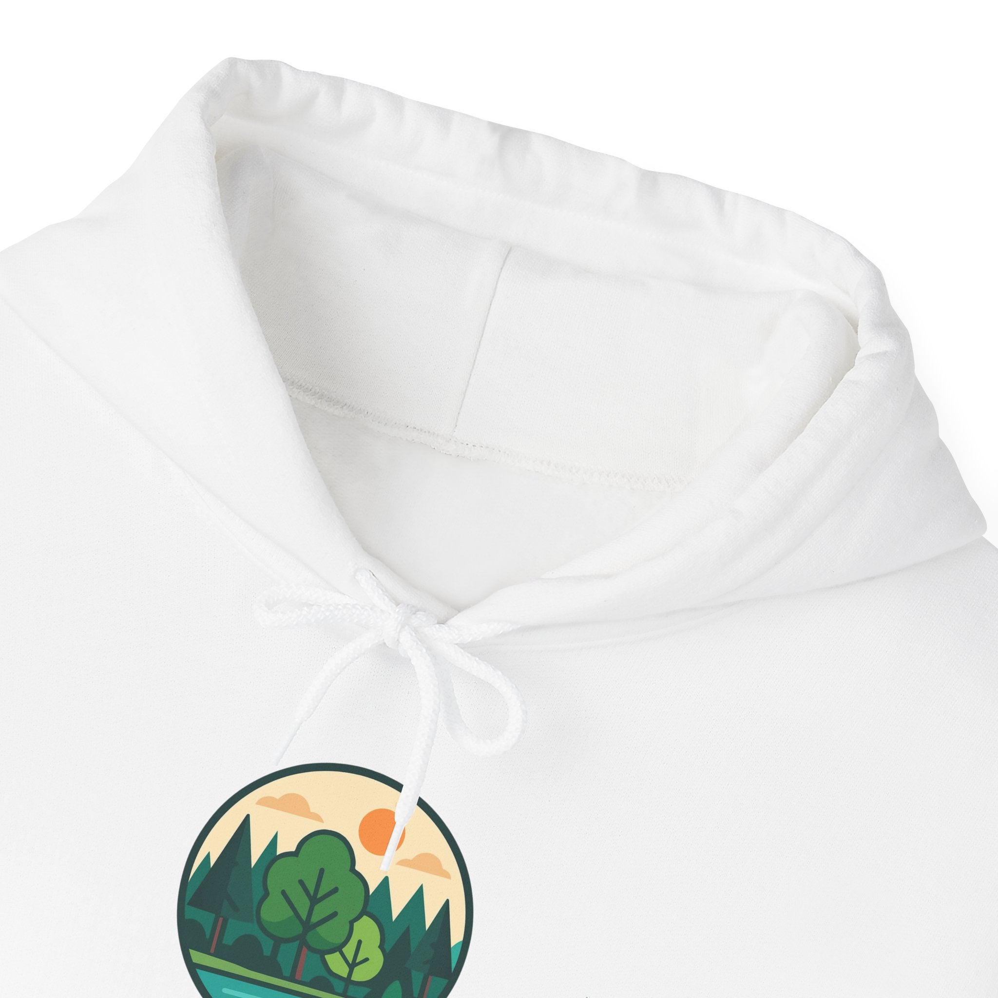 Explore Learn Protect hoodie | Mountain Nature Badge, Find Your Path back print