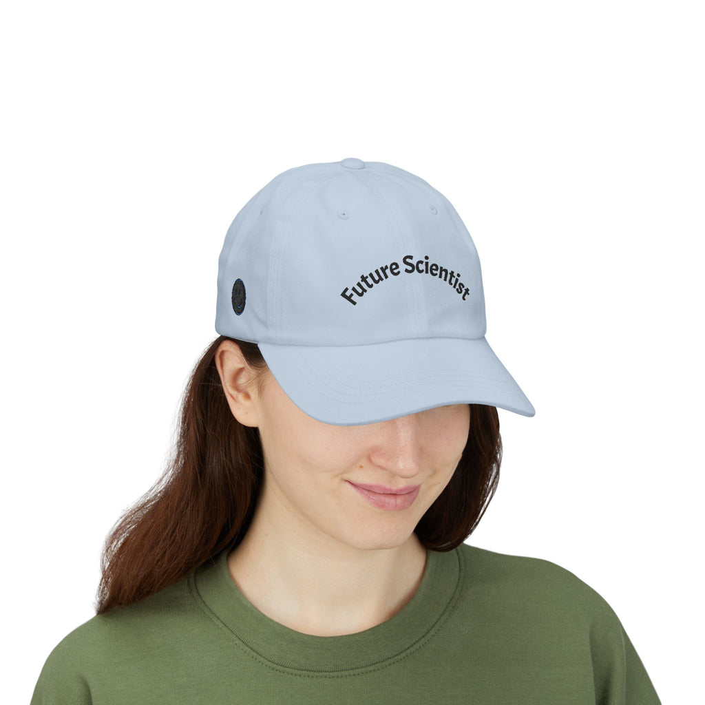 Future Scientist Dad Cap | Embroidered White Baseball Hat