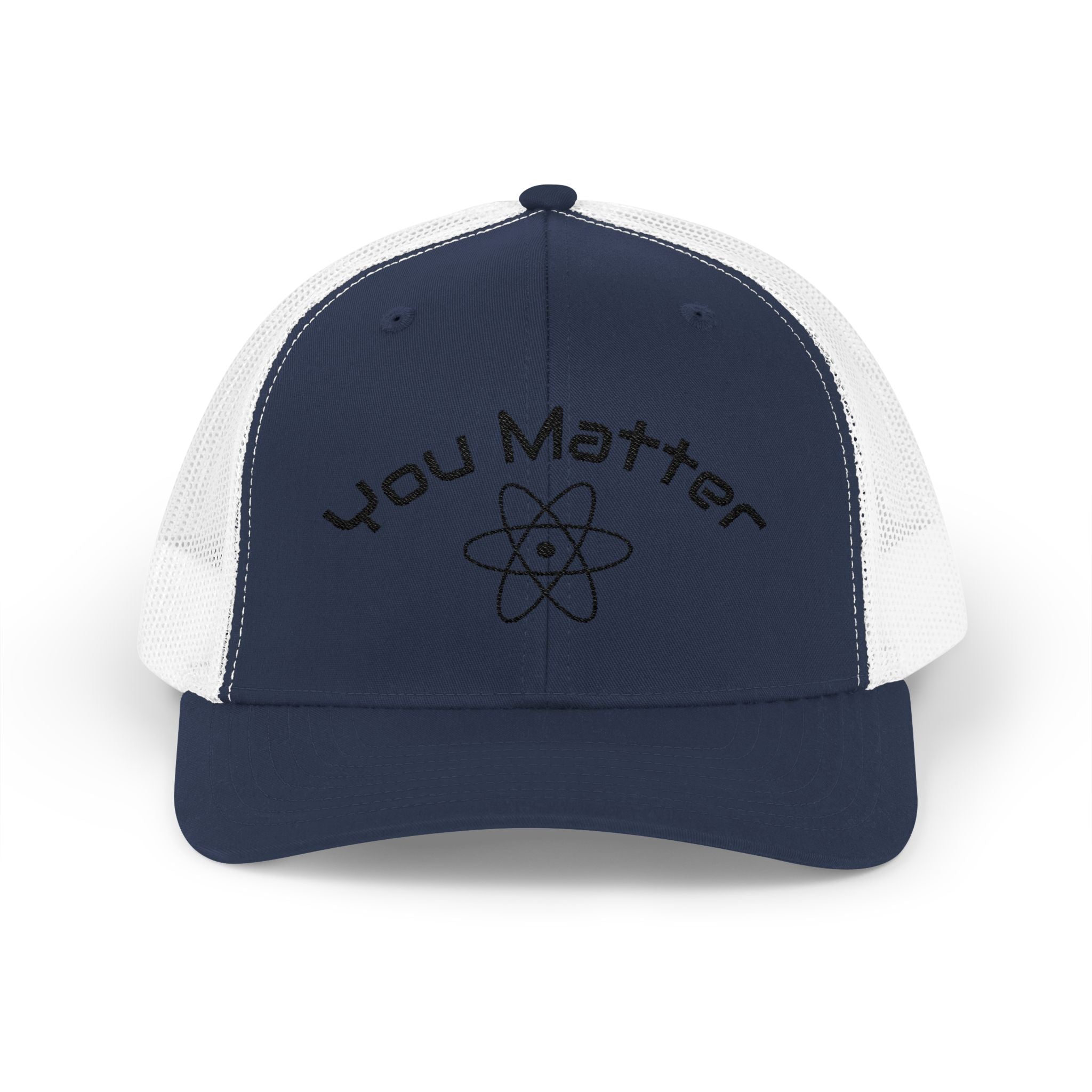 You Matter atom design Snapback Cap | science logo trucker hat
