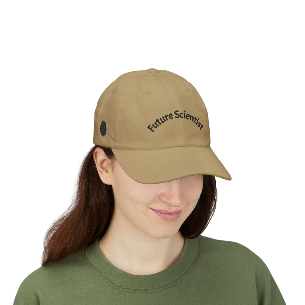 Future Scientist Dad Cap | Embroidered White Baseball Hat