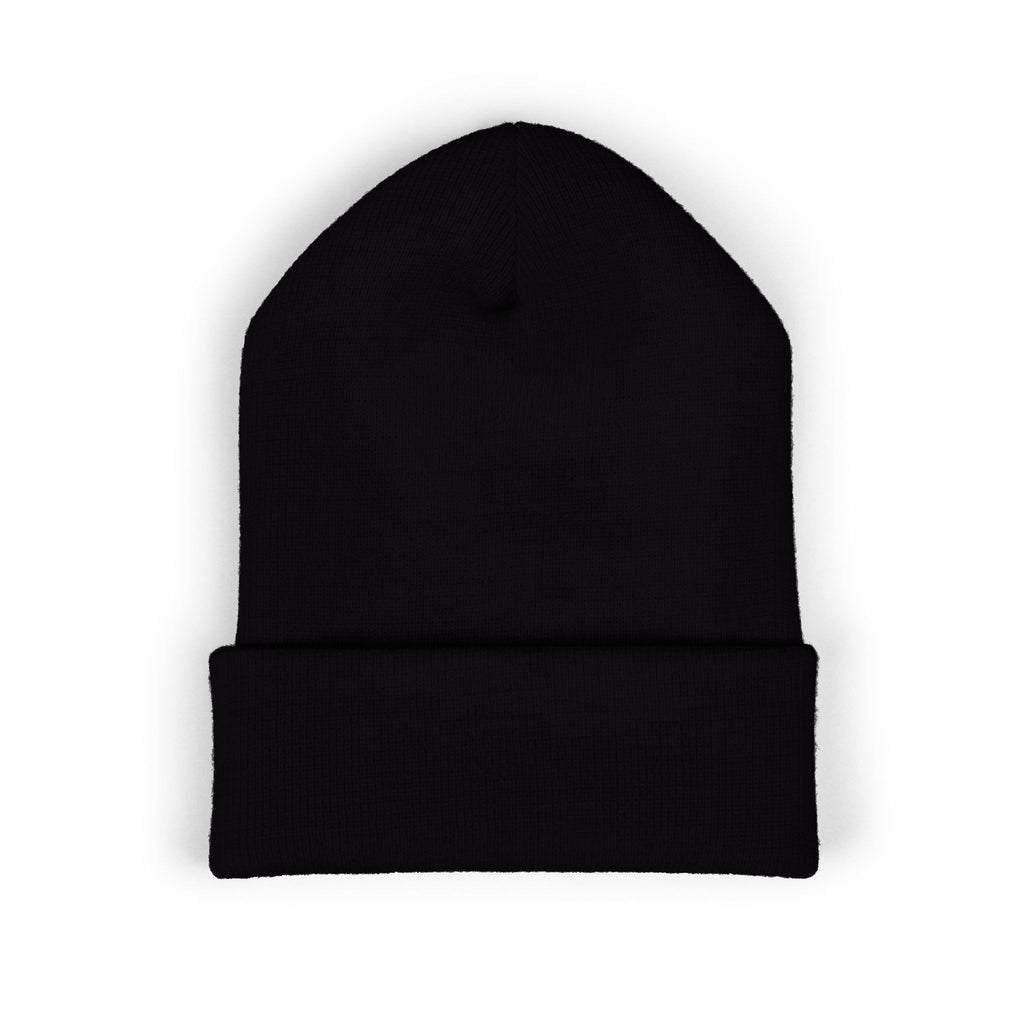 Blue Smiley Face Embroidered Beanie | Cuffed Beanie