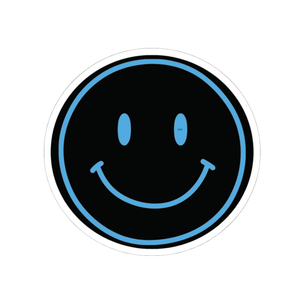 Blue Smiley Face Sticker | Kiss-Cut Sticker
