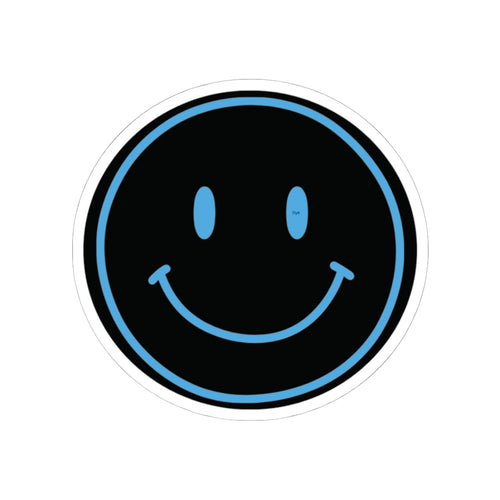 Blue Smiley Face Sticker | Kiss-Cut Sticker