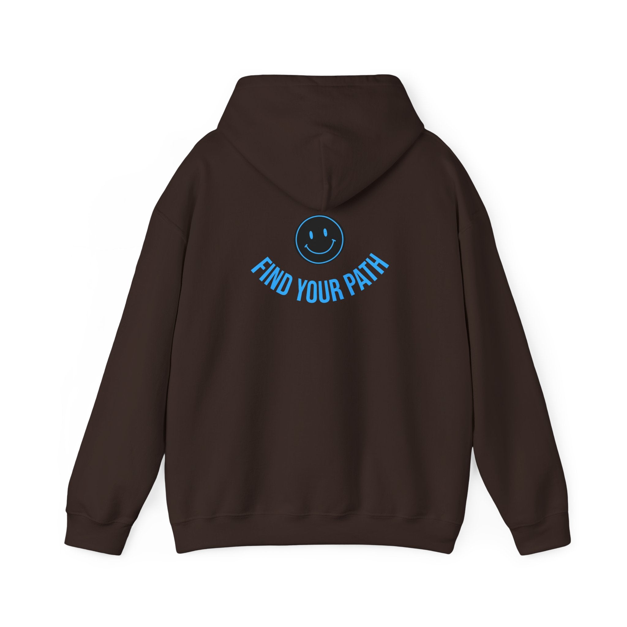 Explore Learn Protect hoodie | Mountain Nature Badge, Find Your Path back print