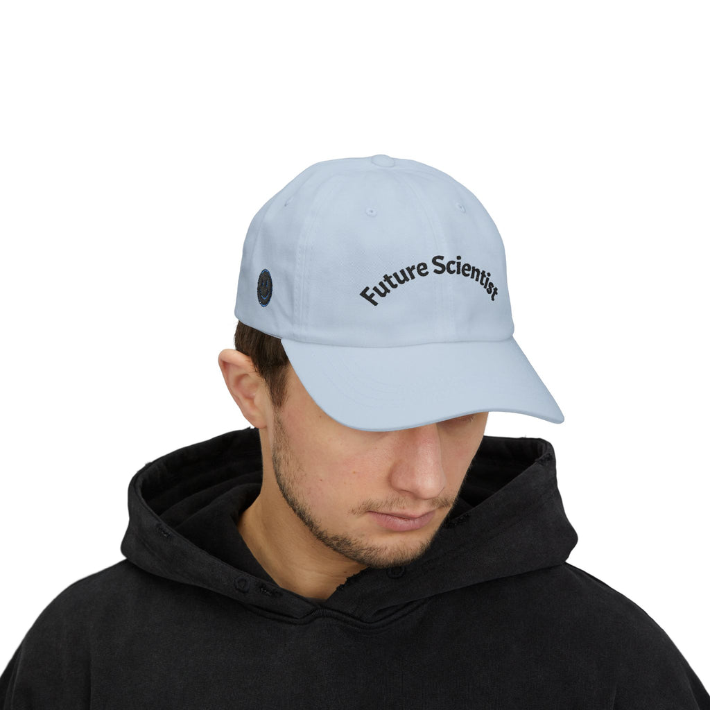 Future Scientist Dad Cap | Embroidered White Baseball Hat